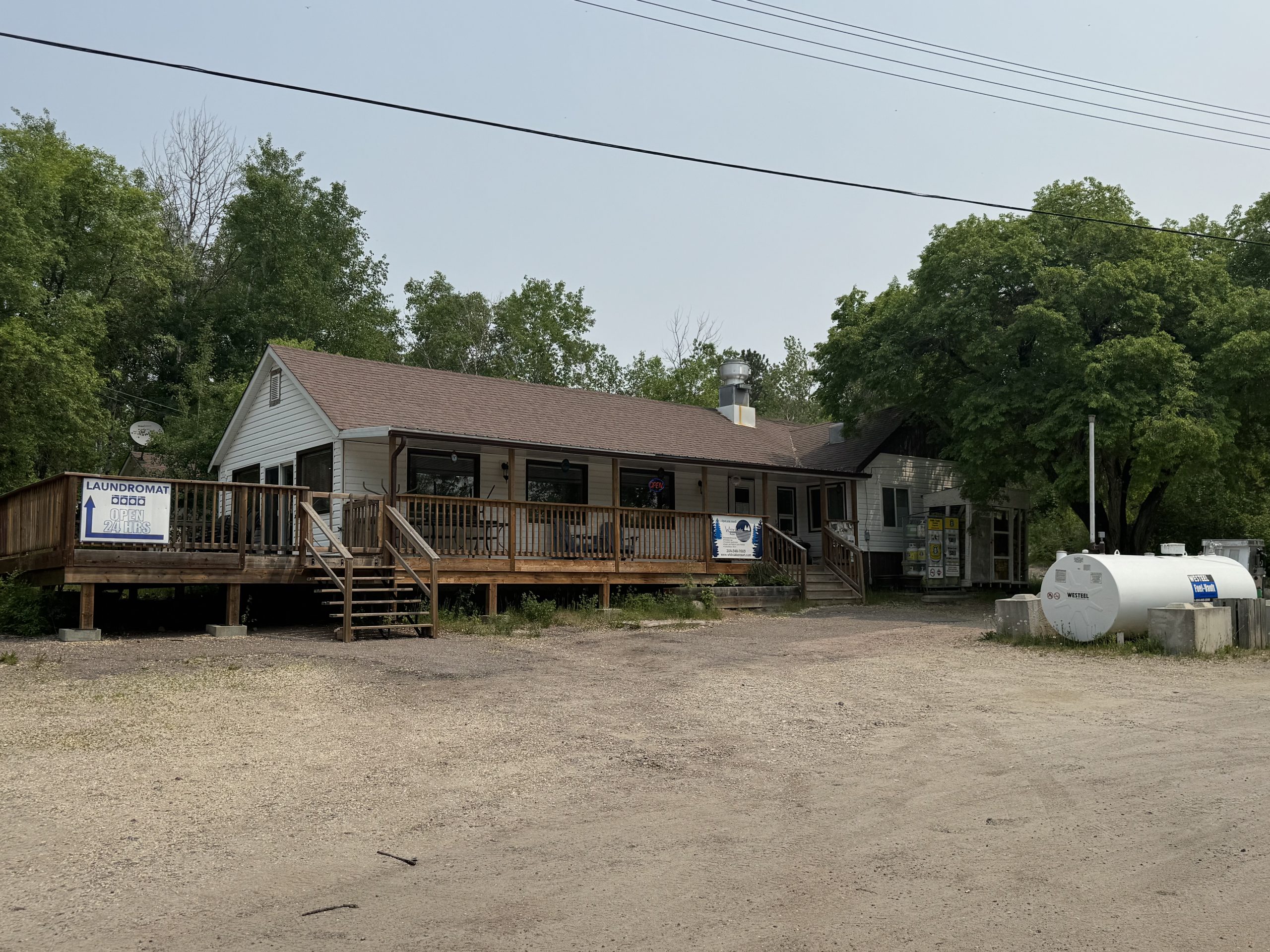 front of lodge